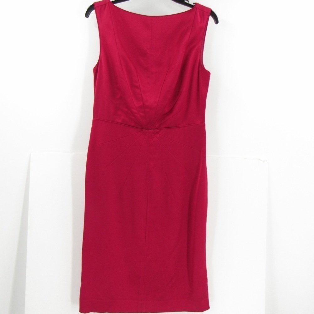 Banana Republic Deep Red Sheen Back-V Dress 6
